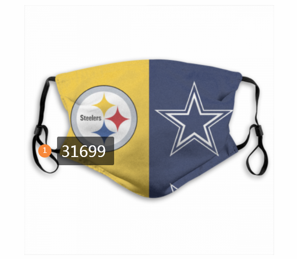 2020 NFL Pittsburgh Steelers 26020 Dust mask with filter
